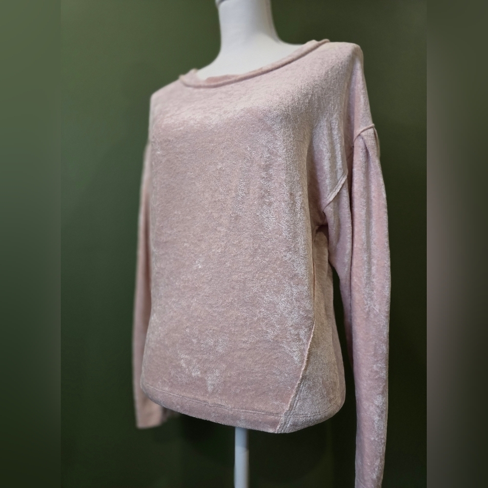 We The Free Milan Layering Top Crushed Velvet Blush - Picture 5 of 12